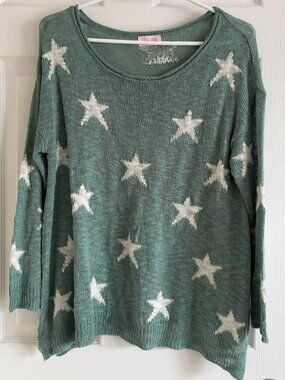 Pink Lily Stars Knit Cardigan